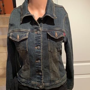 SOLID. Premium Jeans. Vintage Dark Denim Jacket. Size M. Button down. Si…